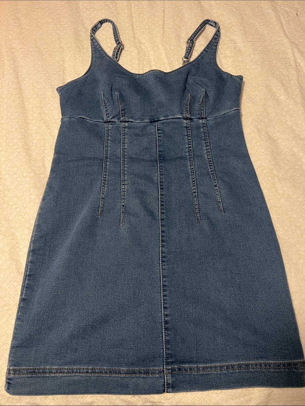 No Boundaries Denim Mini Dress - Blue